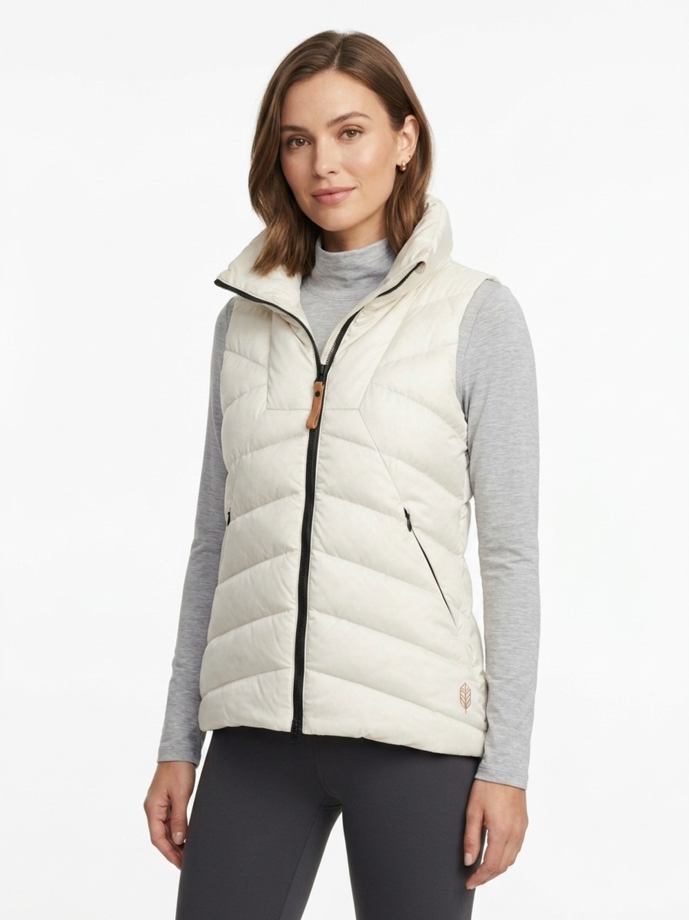 Indygena Papluma II Vest Asymmetrical Duck Down Cream S